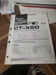 Pioneer CT-X50 Cassette Deck Service Manual *original*. Fixed Price $14.40.
