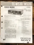 Sony TC-W530 TC-W535 Cassette Service Manual *original*. Fixed Price $19.97.