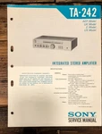 Sony TA-242 Amplifier Service Manual *original*. Fixed Price $19.97.