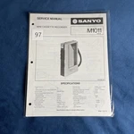 Sanyo M1011 Mini Cassette Recorder Service Manual. Fixed Price $13.00.
