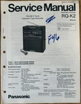 Panasonic RQ-K2 Fm-am 8 Track Cassette Tape Recorder Original Service Manual. Fixed Price $19.94.