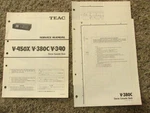 Teac V-450C V-380 V-340 Cassette Tape Deck Service Manual Foldout Schematic. Fixed Price $14.94.