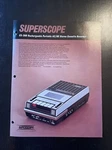 Original 1973 Superscope By Marantz CS-200 Rechargeable Cassette Recorder Sheet. Fixed Price $13.49.