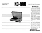 Kenwood KD-500 Turntable Owners Instruction Manual. Fixed Price $22.24.