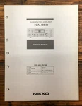 Nikko NA-850 Amplifier Service Manual *original*. Fixed Price $29.97.