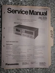 Panasonic RS-619 Service Manual Original Repair Book Stereo Tape Deck Player. Fixed Price $19.98.