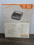 Sony Stereo Cassette Tapecorder TC-182 Service Manual Preliminary Vintage. Fixed Price $13.49.
