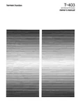 Harman Kardon T-403 Tuner Owners Manual. Fixed Price $22.24.