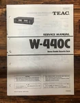 Teac W-440C Cassette Deck Service Manual *original*. Fixed Price $19.97.