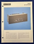 Vintage Altec Lansing Spec Sheet / 1609A Amplifier. Fixed Price $12.95.