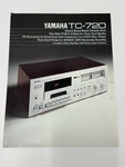 Yamaha TC-720 Cassette Deck Sales Brochure. Fixed Price $20.00.