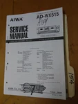 Aiwa AD-WX515 Service Manual Original Repair Book Stereo Tape Deck Player. Fixed Price $19.98.