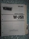 Teac W-J51 Service Manual Original Repair Book Stereo Dual Tape Deck Player. Fixed Price $27.50.