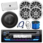 Jvc KD-T92MBS 1-DIN Cd Player Receiver, 4X 6.5" Speakers, Sub, Amp, Accessories. Fixed Price $799.90.