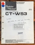 Pioneer CT-W53 Cassette Deck Service Manual *original*. Fixed Price $14.97.