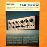 Original Pioneer SA-1000 Integrated Amplifier Brochure Genuine. Fixed Price $19.95.