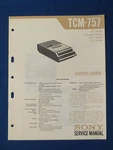 Sony TCM-757 Cassette Service Manual Original Factory Issue Good Condition. Fixed Price $17.19.