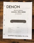 Denon DA-500 D/a Converter Service Manual *original*. Fixed Price $24.97.