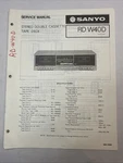 Vintage Sanyo Service Manual Model Number Rd W40D. Fixed Price $10.00.