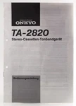 Artistry In Sound Onkyo TA-2820 Stereo Cassette Tape Recorder. Fixed Price $21.39.