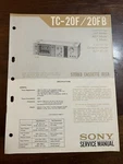 Sony TC-20FB Stereo Cassette Tape Deck Service Manual Oem Vintage Diagram. Fixed Price $11.99.