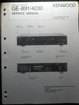 Kenwood GE-891 GE-4030 Equalizer Service Manual Original. Fixed Price $29.99.