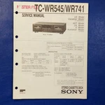 Sony TC-WR545 TC-WR741 Service Manual Original Paper Oem Repair Guide Usa. Fixed Price $29.21.