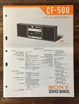 Sony CF-500 Cassette Service Manual *original*. Fixed Price $19.97.