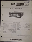 Pioneer KP-6500 Car Stereo Service Manual Original. Fixed Price $29.99.