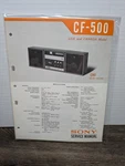 Sony CF-500 Cassette Service Manual Genuine Original Paperwork Repair. Fixed Price $16.19.