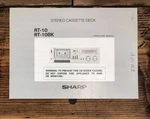 Sharp RT-10BK Cassette Owners / User Manual *original*. Fixed Price $24.97.