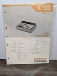 Sony TC-133 Tape Recorder Service Manual Vintage Original Paperwork Repair. Fixed Price $16.19.
