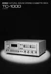 High Res Scans Of The Very Rare Japan Brochure For Yamaha TC-1000 Cassette Deck. Fixed Price $21.99.