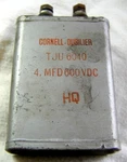 Vintage Cornell-dubilier 6040G Mfd 600 Vdc Paper Oil Capacitor Nos. Fixed Price $10.00.