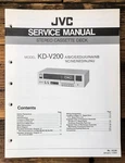 Jvc KD-V200 Cassette Service Manual *original*. Fixed Price $19.97.