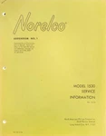 Norelco Model 1530 Portable Recorder Service Information Addendum - Original. Fixed Price $20.00.