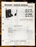 Sharp JC-516 JC-R88 Cassette Service Manual *original*. Fixed Price $14.97.