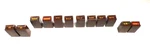 Vintage Stromberg Carlson 935-PL Console: Of 12 Marbled Bakelite Pre-sets. Fixed Price $50.00.