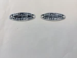 Pair Body By Fisher Interior Fleetwood Nameplates Pebble Beach Quality Oem Gm. Fixed Price $60.00.