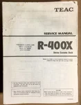 Teac R-400X Cassette Service Manual *original*. Fixed Price $14.97.