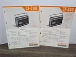 Sony CF-200 Am-fm Radio Cassette Recorder Service Manual Original Paperwork. Fixed Price $16.19.