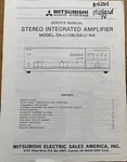 Mitsubishi DA-U108 DA-U154 Integrated Amplifier Original Service Repair Manual. Fixed Price $11.95.