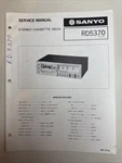 Vintage Sanyo Service Manual Model Number Rd 5370. Fixed Price $10.00.