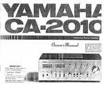Yamaha CA-2010 Amplifier Owners Manual. Fixed Price $22.24.