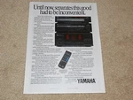 Yamaha Ad, 1988, MX-1000U, CX-1000U, TX-1000U, High End Amp, Pre, Tuner. Fixed Price $9.99.