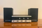 Lafayette LA-324 Amp And Koss M/65 Plus Dynamite Speakers Retro Compact Combo. Fixed Price $269.00.