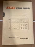 Akai UCF5 UC-F5 Service Manual/parts List **original**. Fixed Price $19.89.