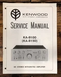 Kenwood KA-8100 KA-8150 Amplifier Service Manual *original*. Fixed Price $59.97.