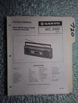 Sanyo WC-2000 Service Manual Original Repair Book Stereo Boombox Radio. Fixed Price $20.00.