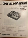 Panasonic RS-269US Stereo Cassette Deck Original Repair Manual. Fixed Price $19.94.